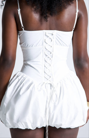 Naomi Shorts Romper - White